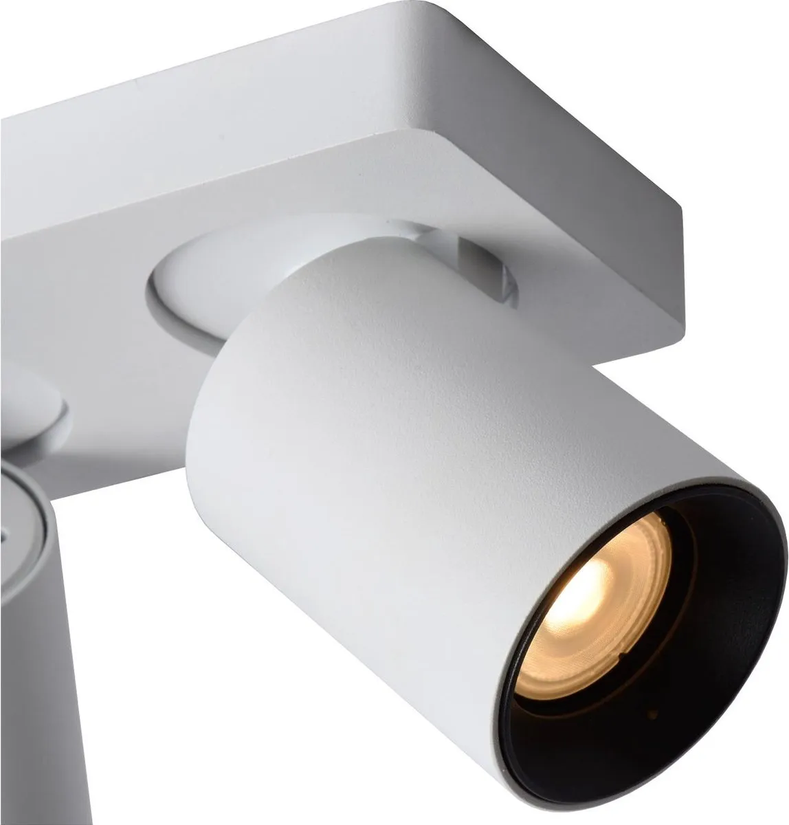Lucide Nigel Plafondspot LED Dim to Warm GU10 3x5W - Wit