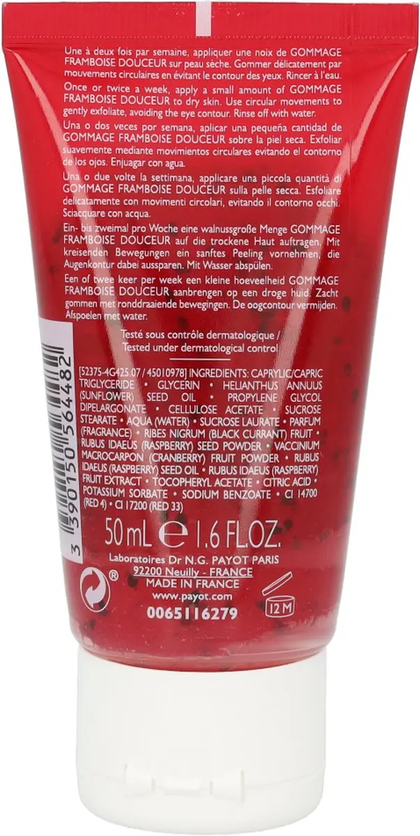 Payot Les Démaquillantes Gommage Douceur Framboise 50ml