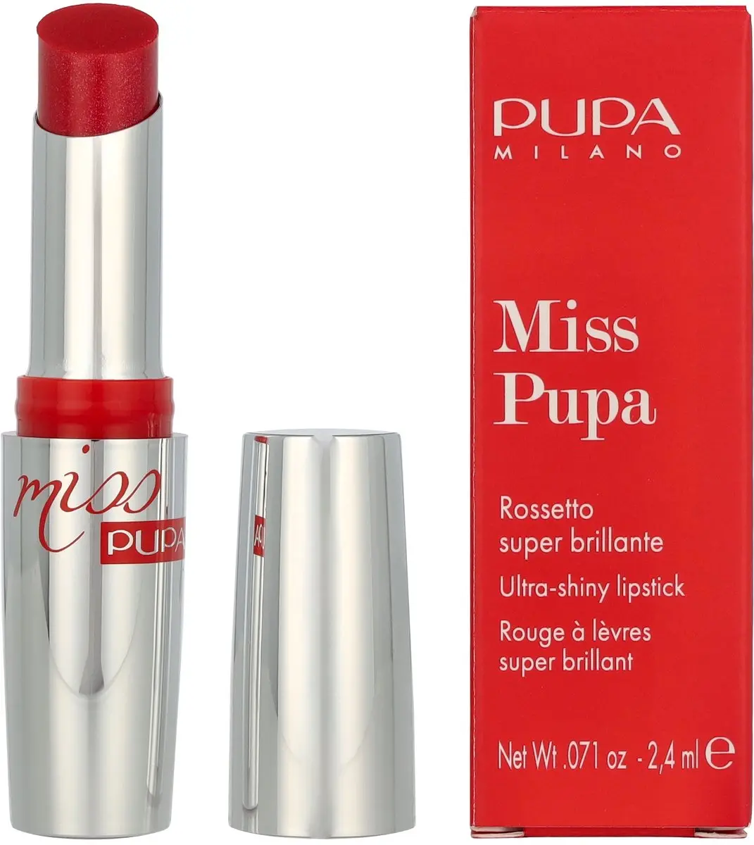 Pupa Miss Pupa Lipstick 500 Love Pearly Red - 2.4ml