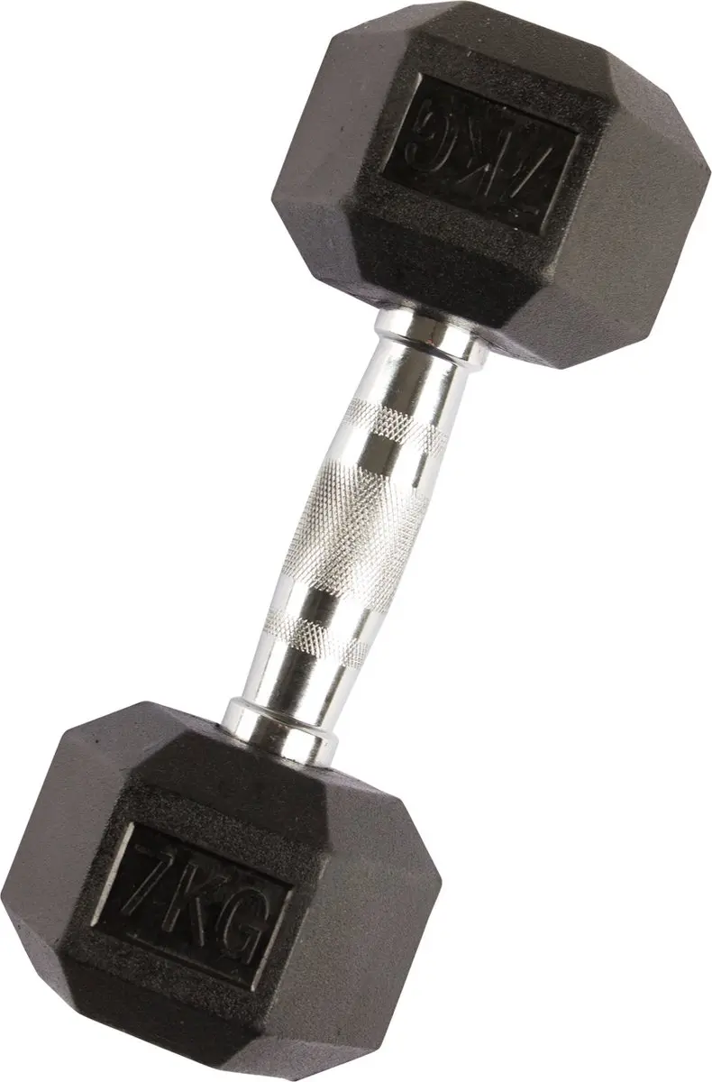 VirtuFit Hexa Dumbbell Pro 7 kg - Zilver/Zwart