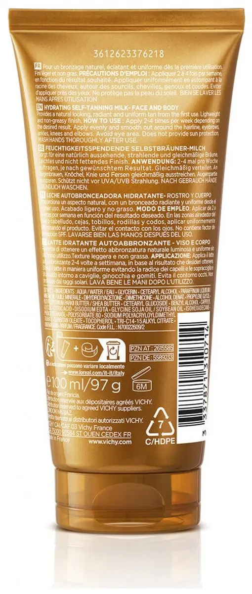 Vichy Capital Soleil Zelbruinende Melk 100ml
