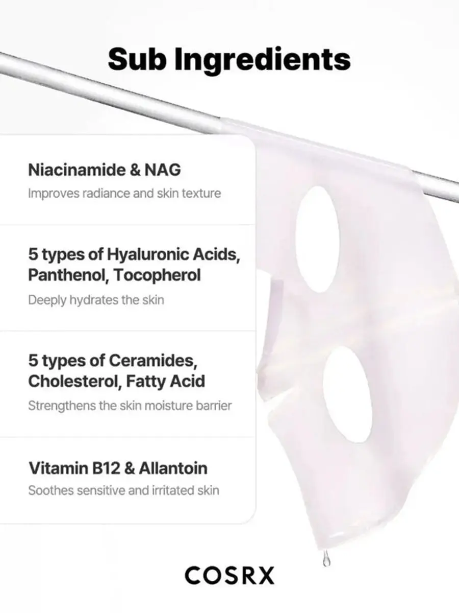CosRx Peptide Collagen Glow Hydrogel Mask - 3 Stuks