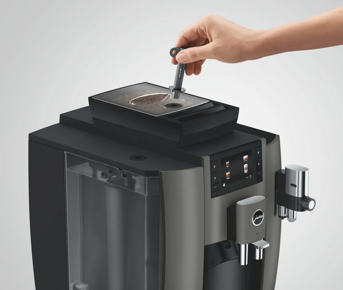 Jura W8 Dark Inox Volautomatische Espressomachine - 17 Programma's