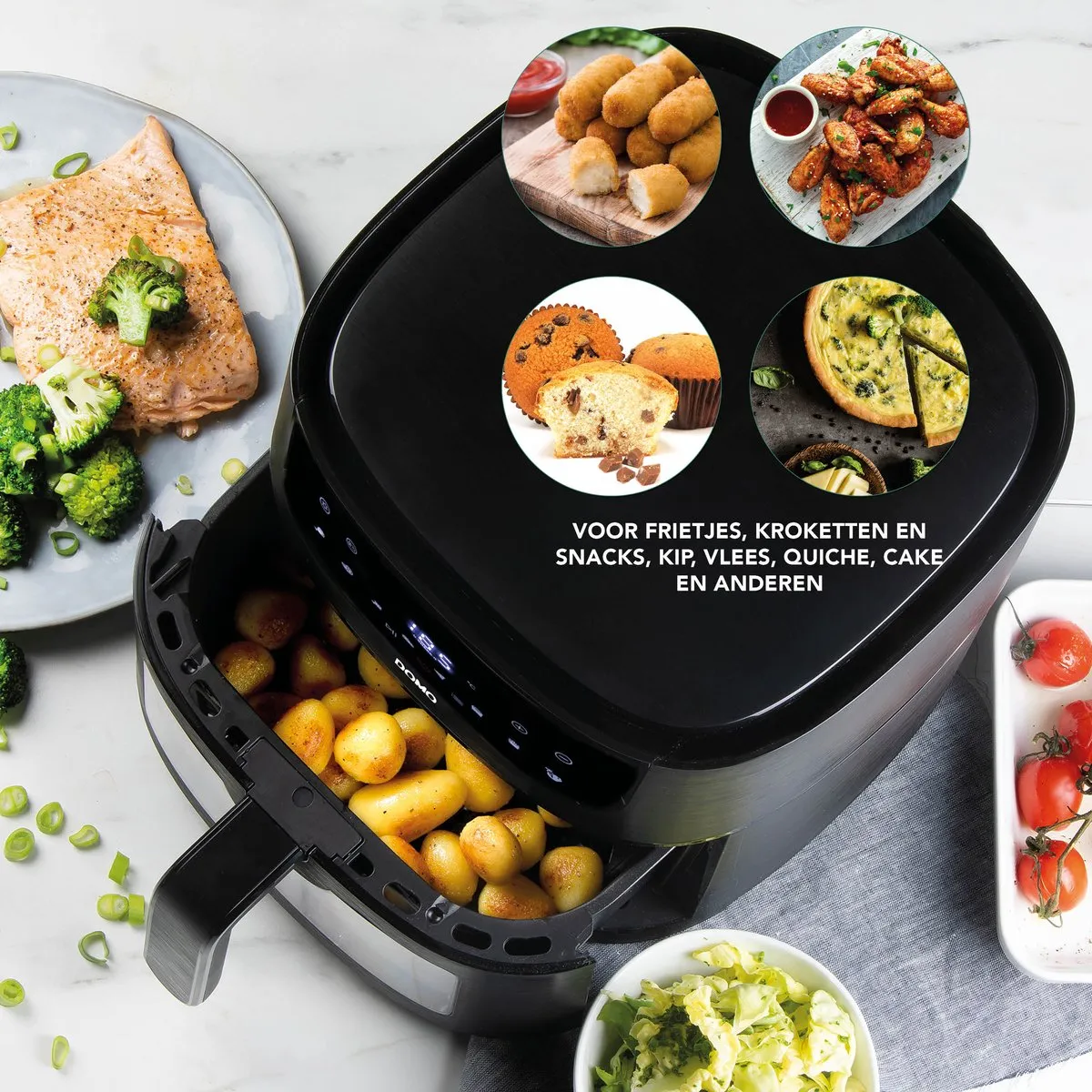 Domo DO540FR Airfryer XXL 1500W - 6L - Zwart