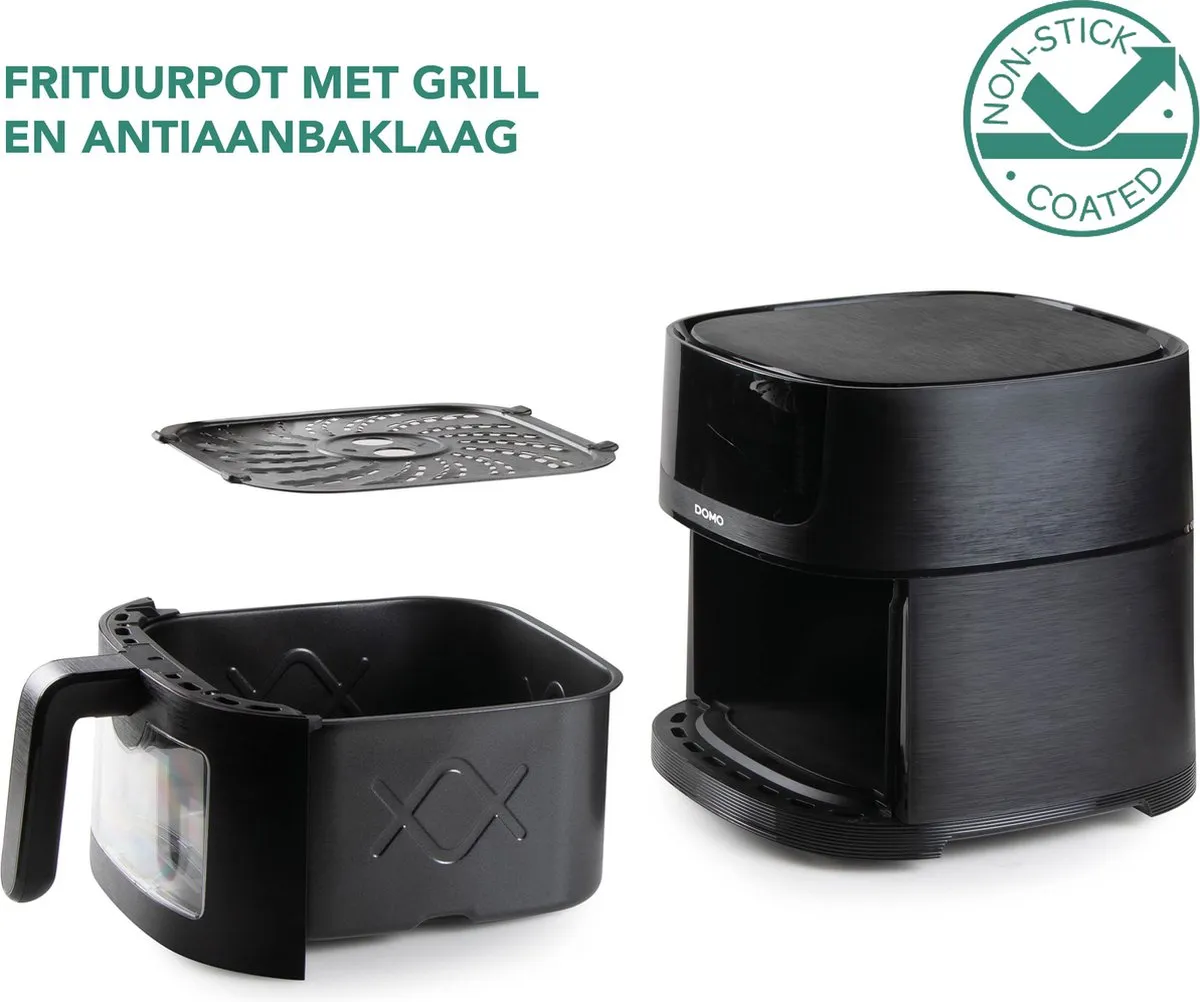 Domo DO540FR Airfryer XXL 1500W - 6L - Zwart