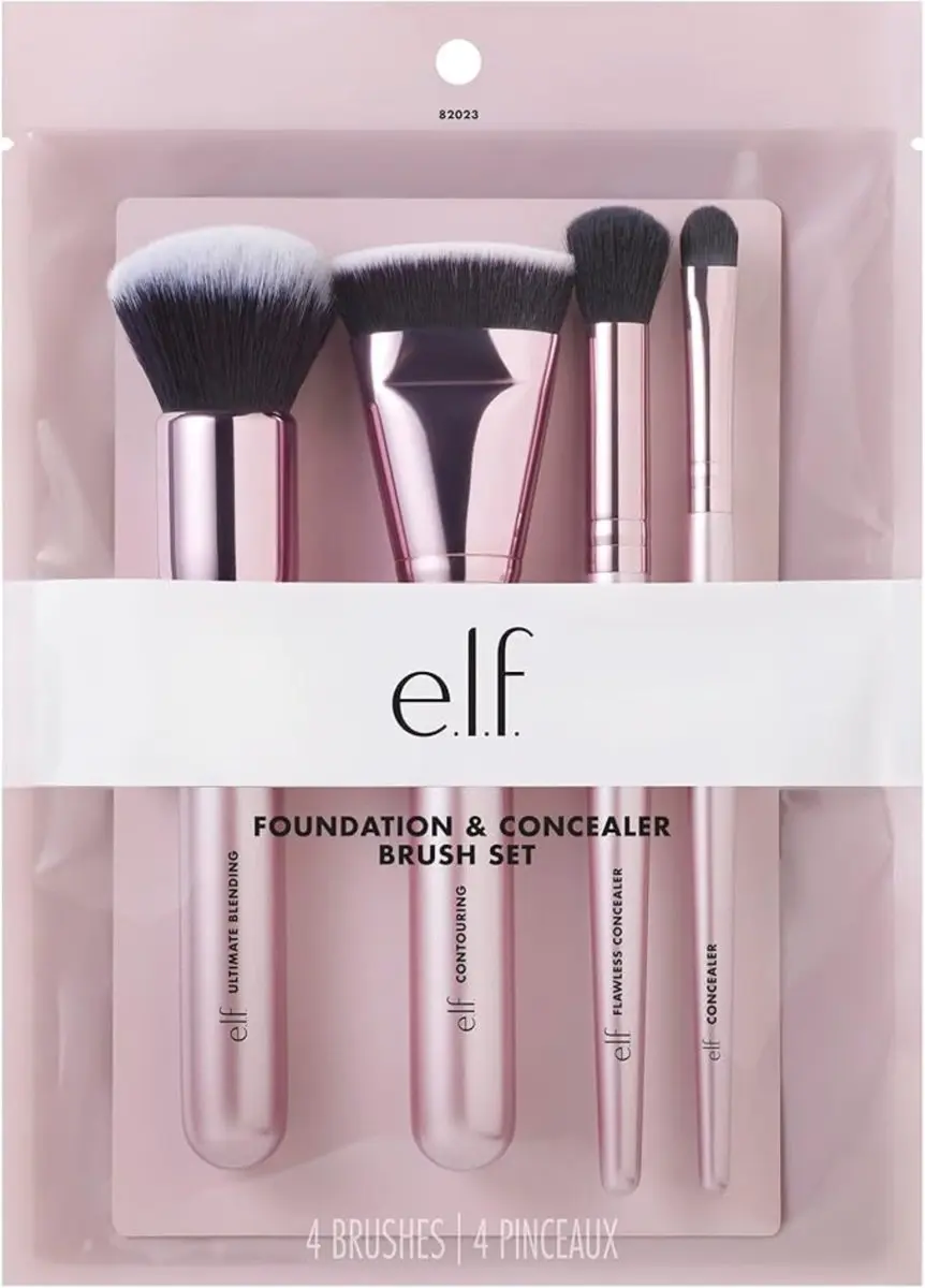 ELF Cosmetics Foundation & Concealer Brush Set 4-delig - Synthetisch
