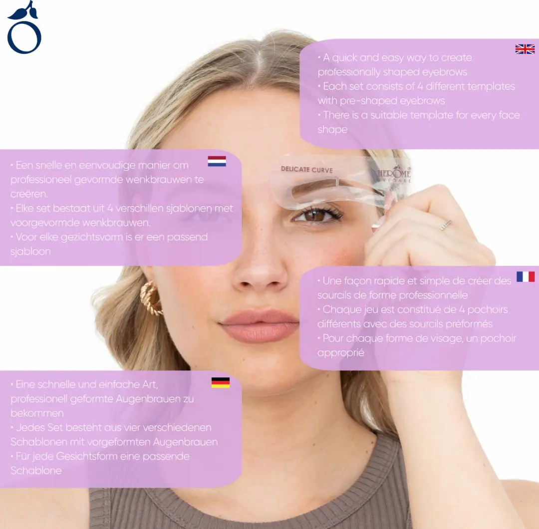 Herome Eye Care Wenkbrauwsjablonen - 4 Stuks