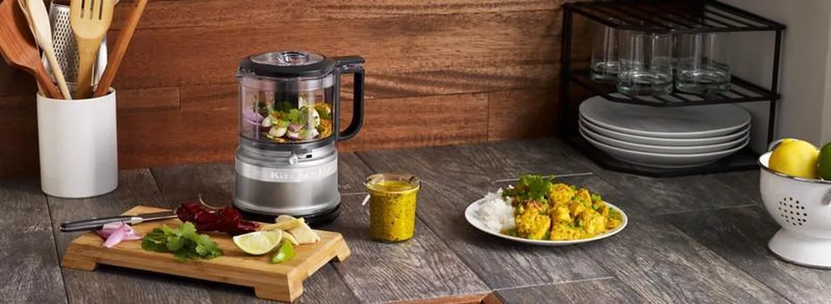 KitchenAid 5KFC3516ECU Mini Foodprocessor - 240W - 830ml - Contour Zilver - afbeelding 6 van 6