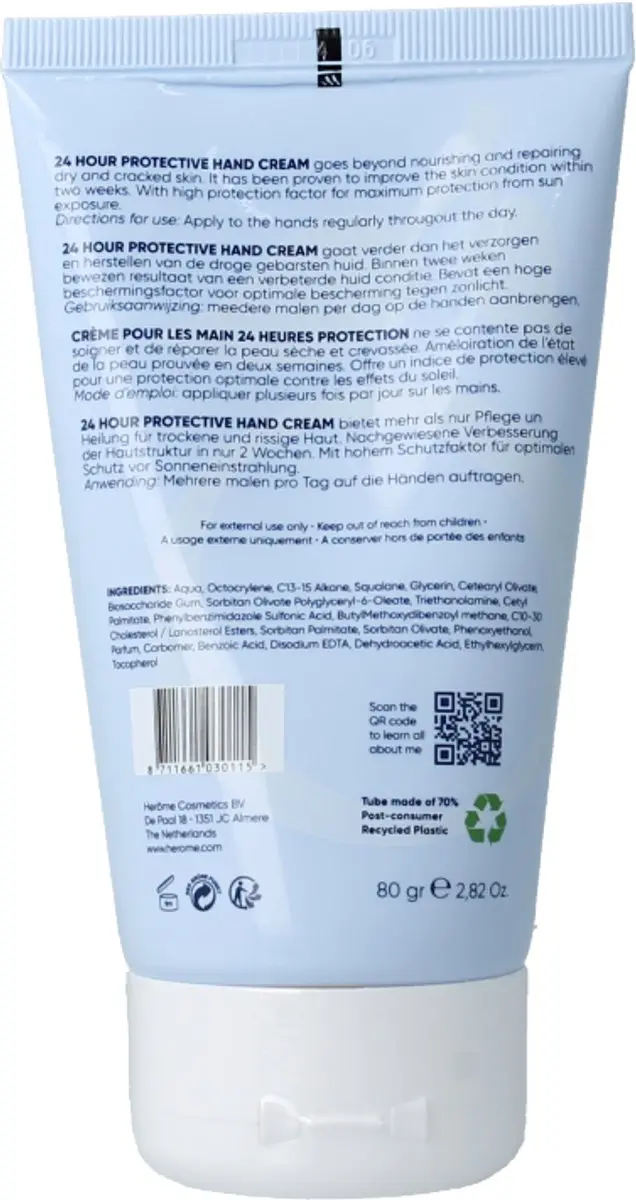 Herome 24-uurs Beschermende Handcreme 80ml