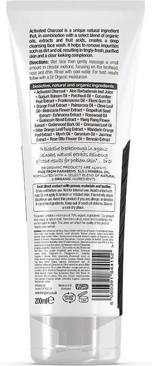 Dr. Organic Charcoal Face Wash 200ml
