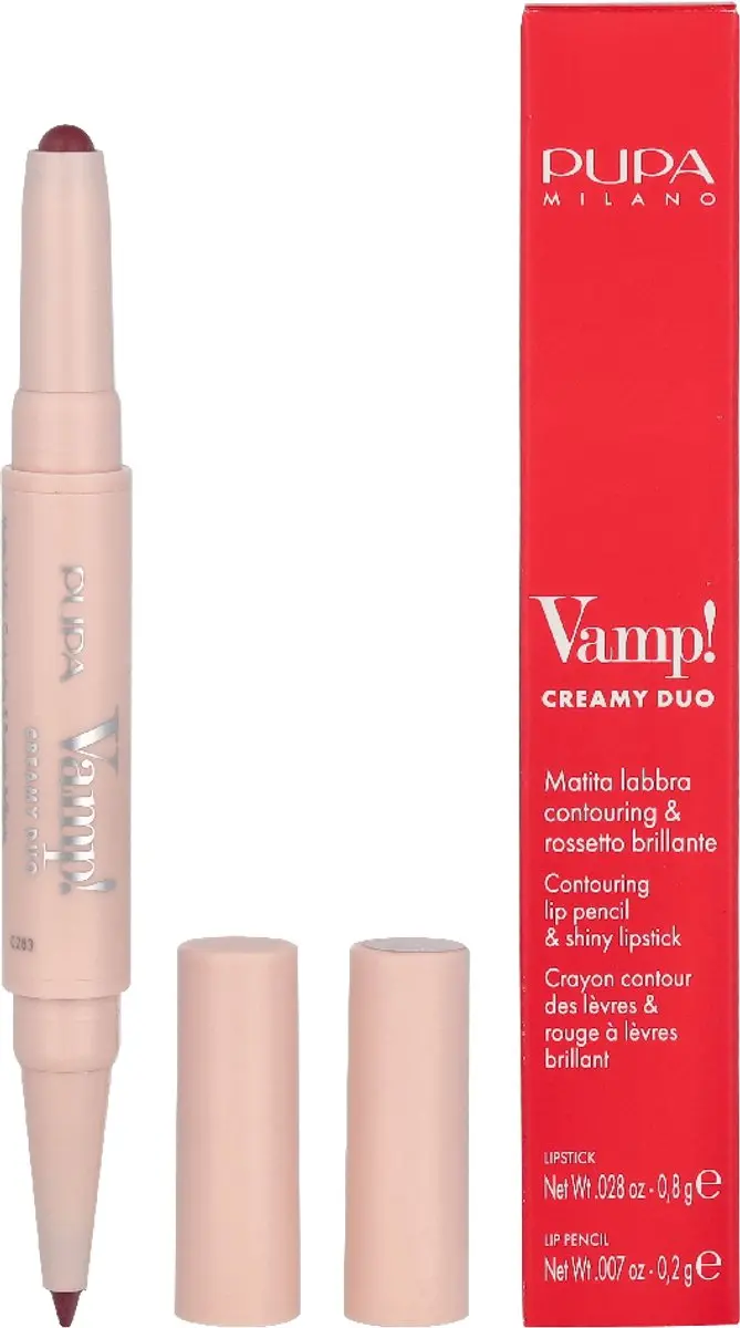 Pupa Vamp! Creamy Duo Lippenstift 018 Mauve Rose - afbeelding 6 van 6