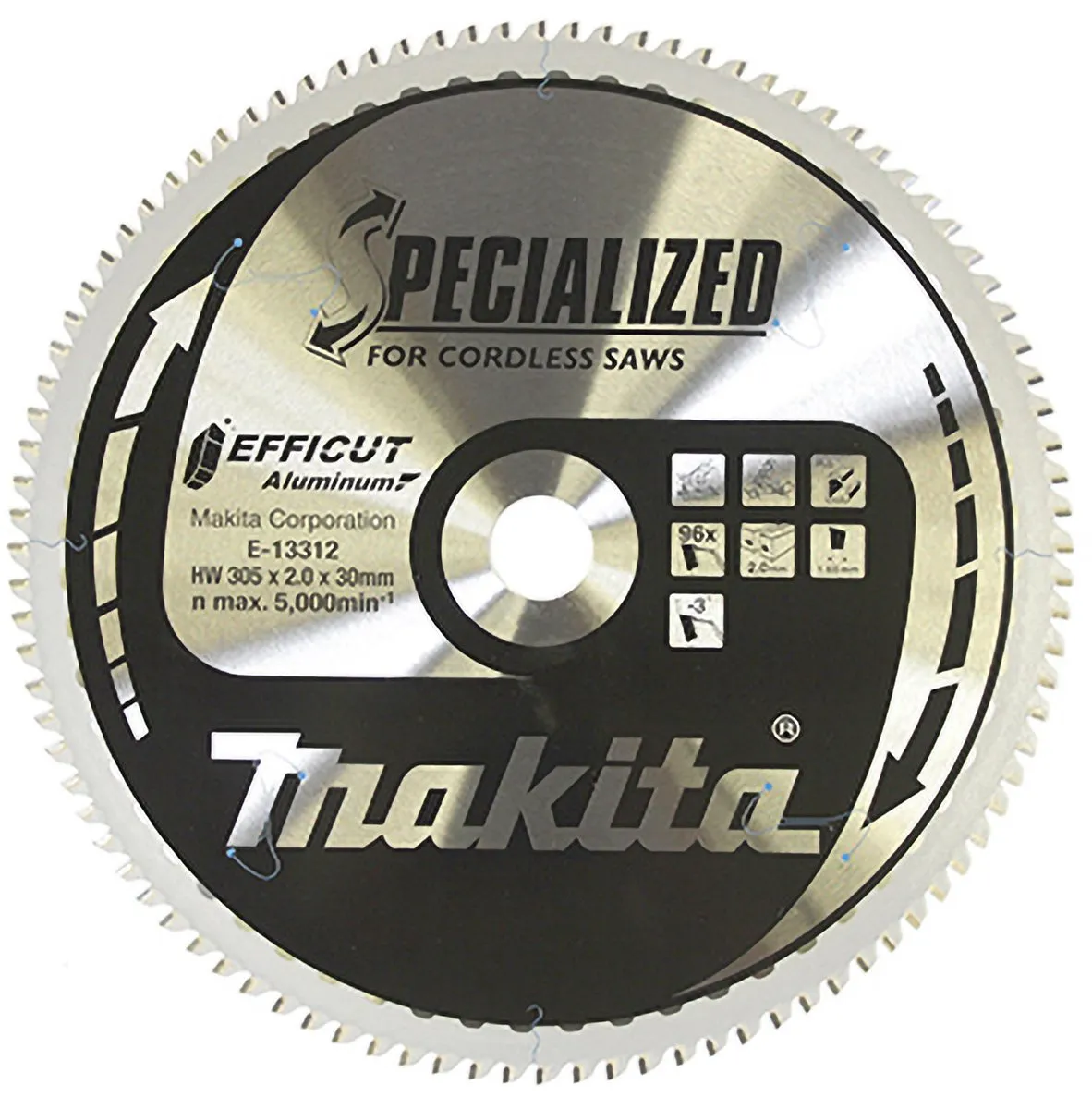 Makita E-13312 Afkortzaagblad Aluminium 305mm 96T