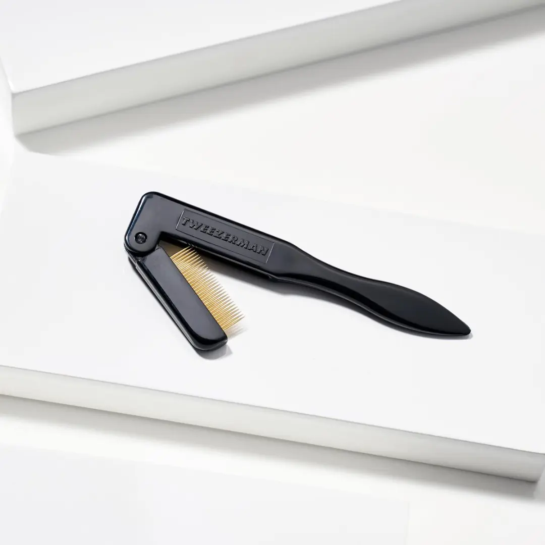 Tweezerman Folding iLash Comb Wimperkam - Zwart
