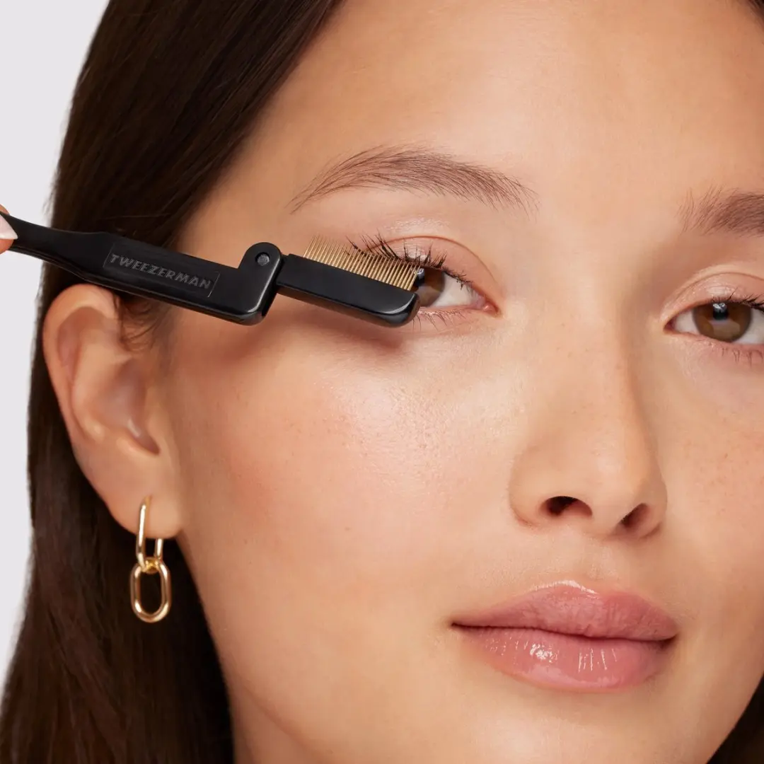 Tweezerman Folding iLash Comb Wimperkam - Zwart