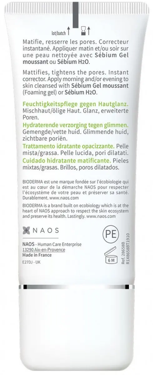 Bioderma Sébium Mat Control Hydratant 30ml