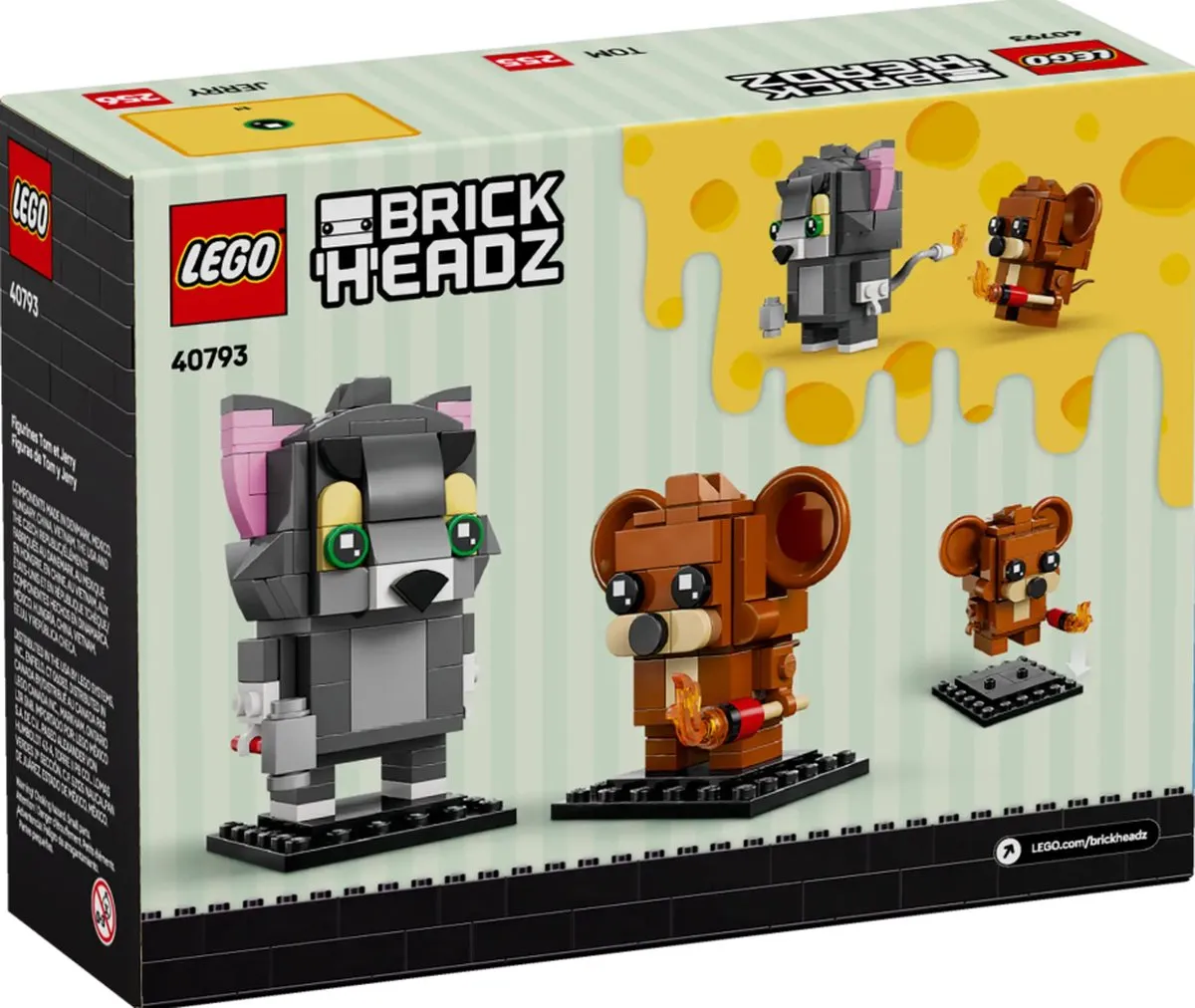 LEGO BrickHeadz 40793 Tom en Jerry - 212 Stukken - Multicolor