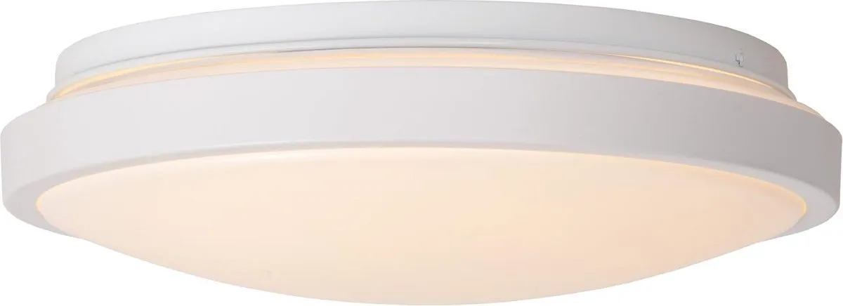 Lucide Dasher Plafondlamp Badkamer - Ø29cm LED 12W 2700K IP44 Sensor Wit