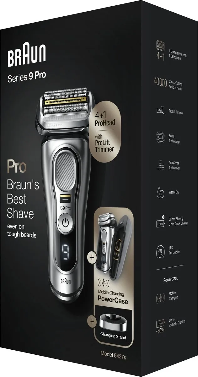 Braun Series 9 Pro 81744531 Scheerapparaat - 5 Mesjes - Zilver