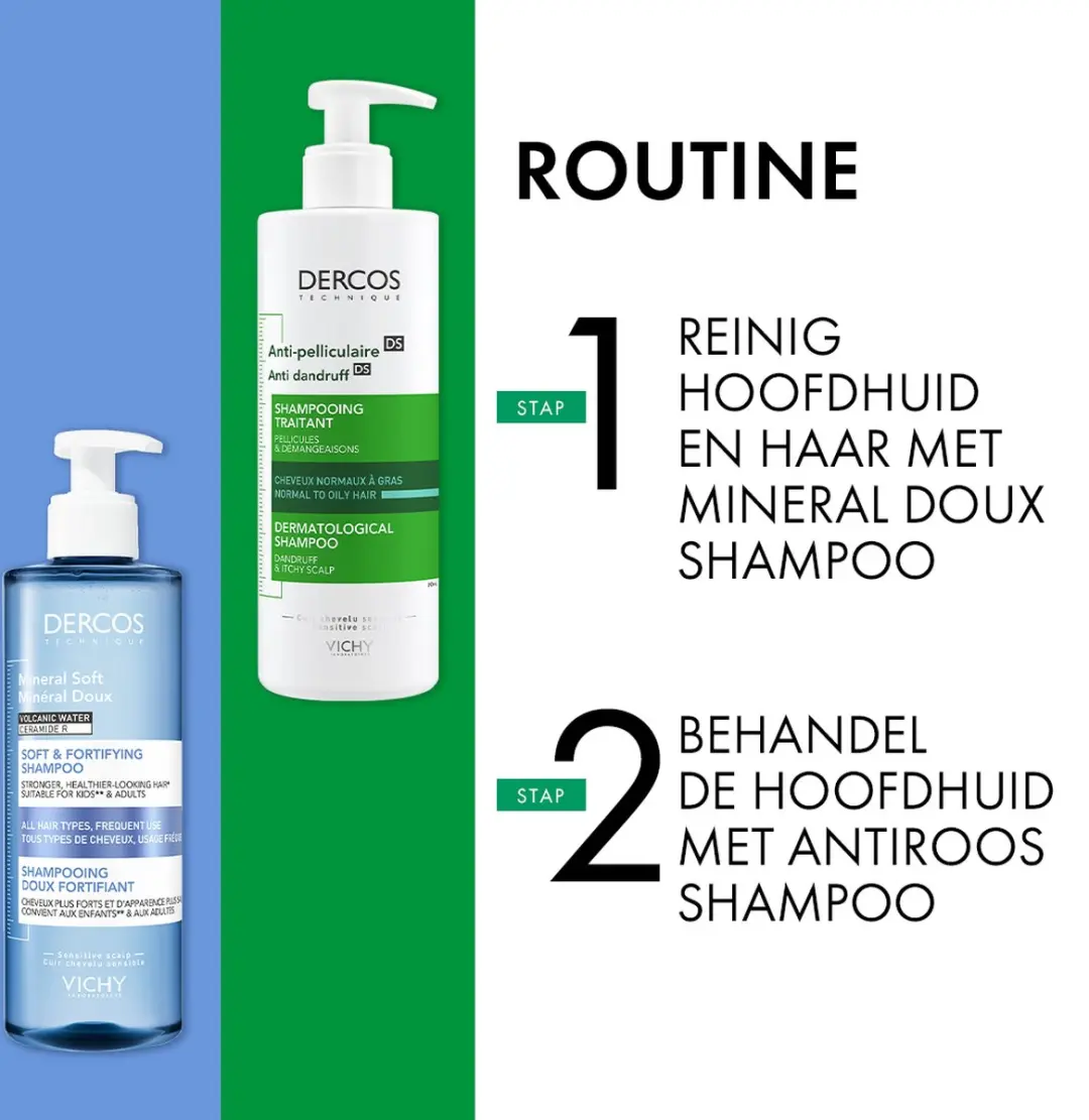 Vichy Dercos Technique Anti-Roos Shampoo 2x200ml