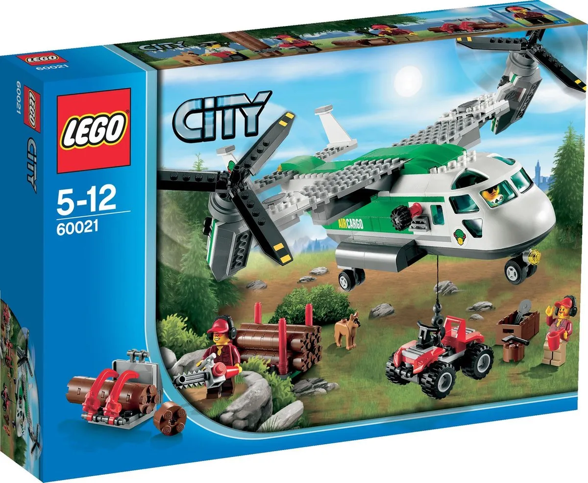 LEGO City Hefschroef Vrachtvliegtuig 60021