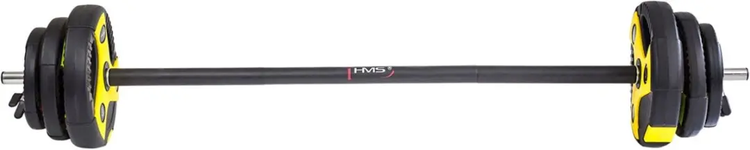 HMS Premium Aerobic Pump Set 20kg - Halterstang met Veerclips
