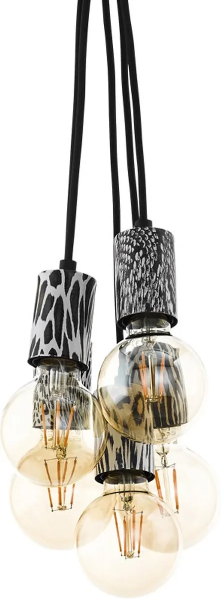Eglo Couldsdon Hanglamp 5xE27 - Zwart/Wit