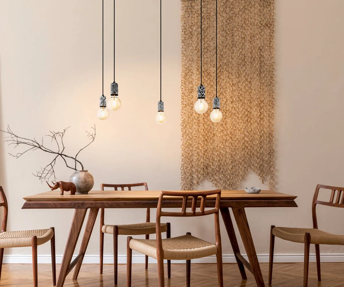 Eglo Couldsdon Hanglamp 5xE27 - Zwart/Wit - afbeelding 6 van 6