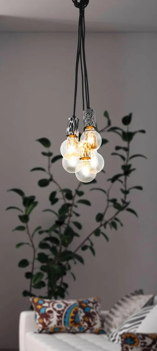 Eglo Couldsdon Hanglamp 5xE27 - Zwart/Wit