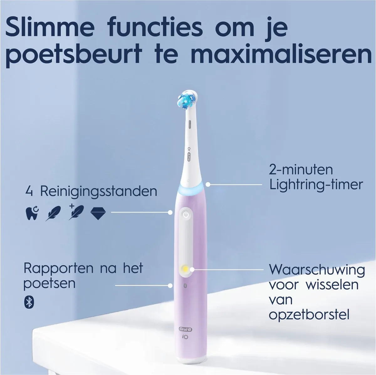 Oral-B iO 4N Elektrische Tandenborstel - Lavendel