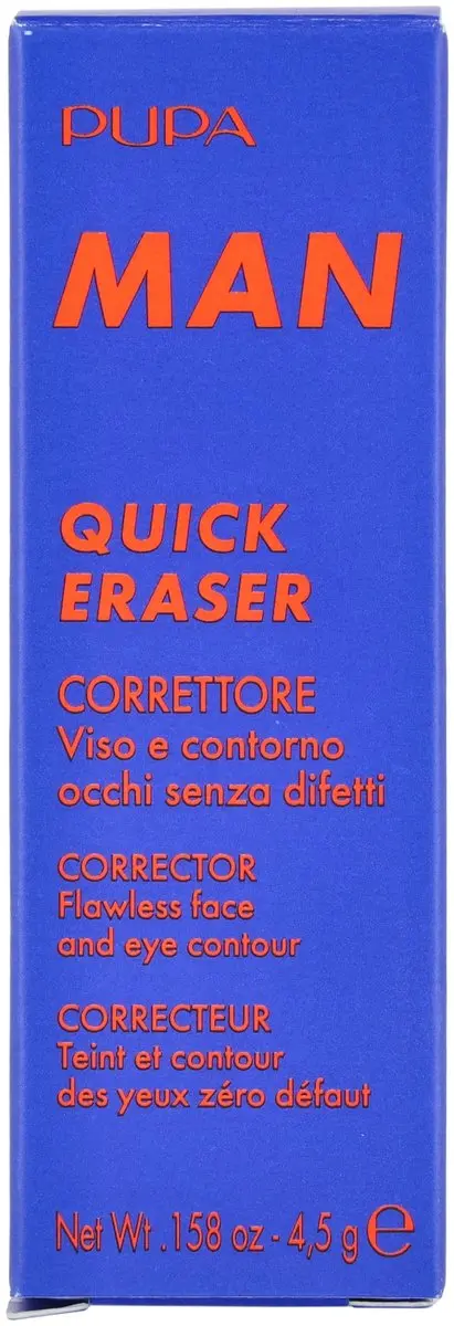 Pupa Milano Man Concealer Quick Eraser 4.5g - #001 Light Medium