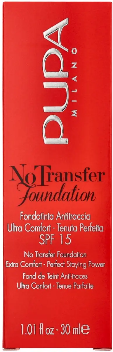 Pupa Milano No Transfer Foundation SPF15 30ml - Beige