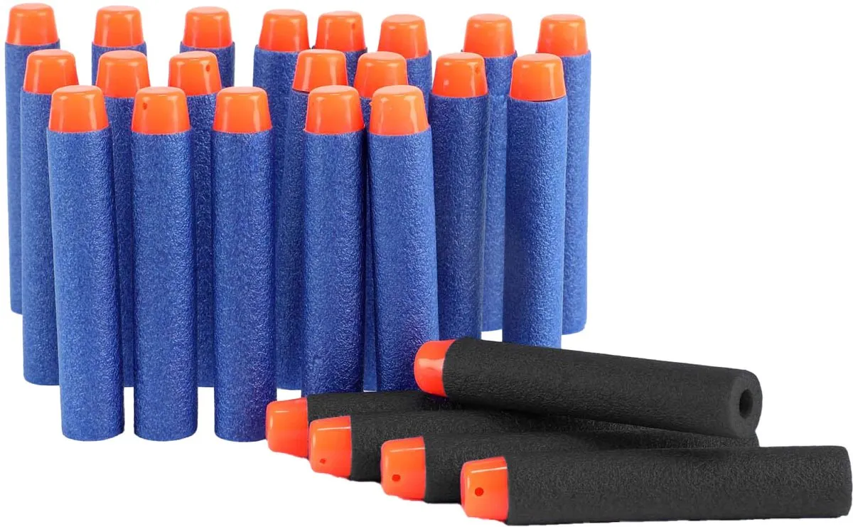 Nerf Foam Bullets Pakket 26 Stuks - Blauw/Oranje/Zwart