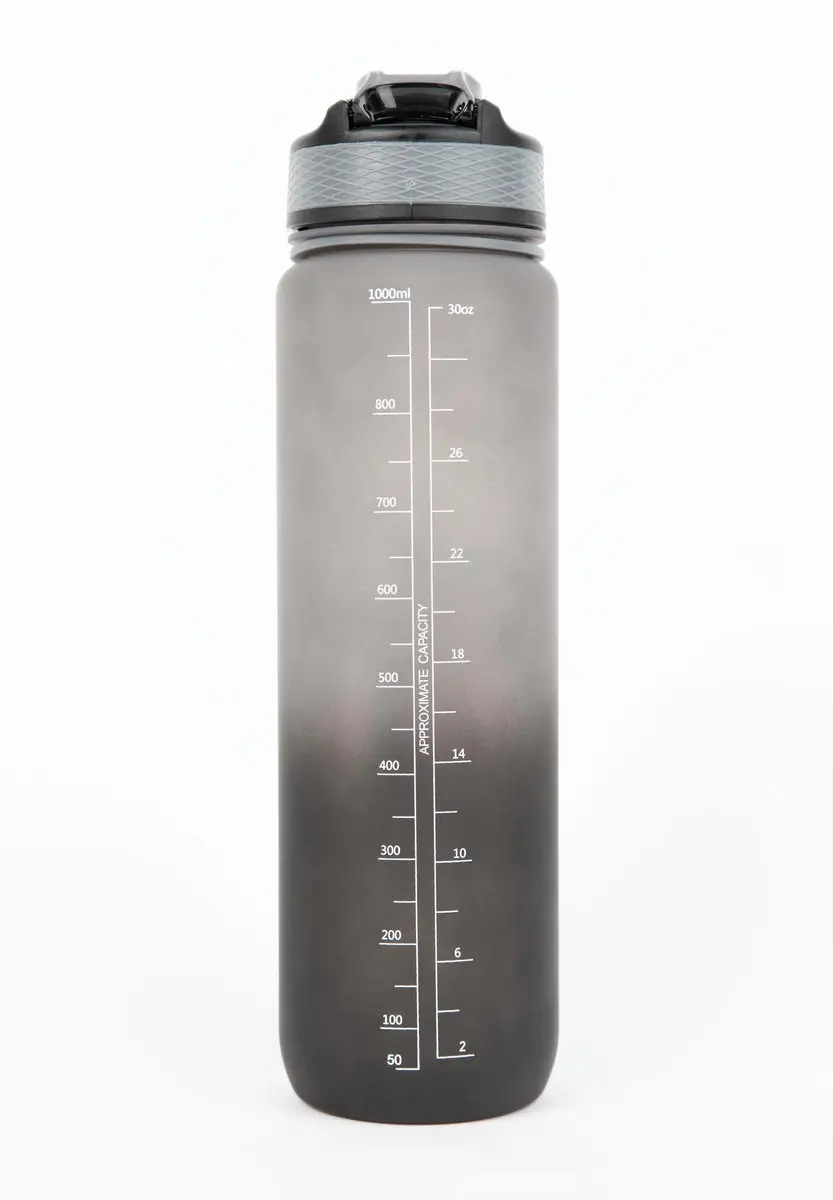 Gorilla Wear Gradient Waterfles 1000ml - Zwart/Grijs