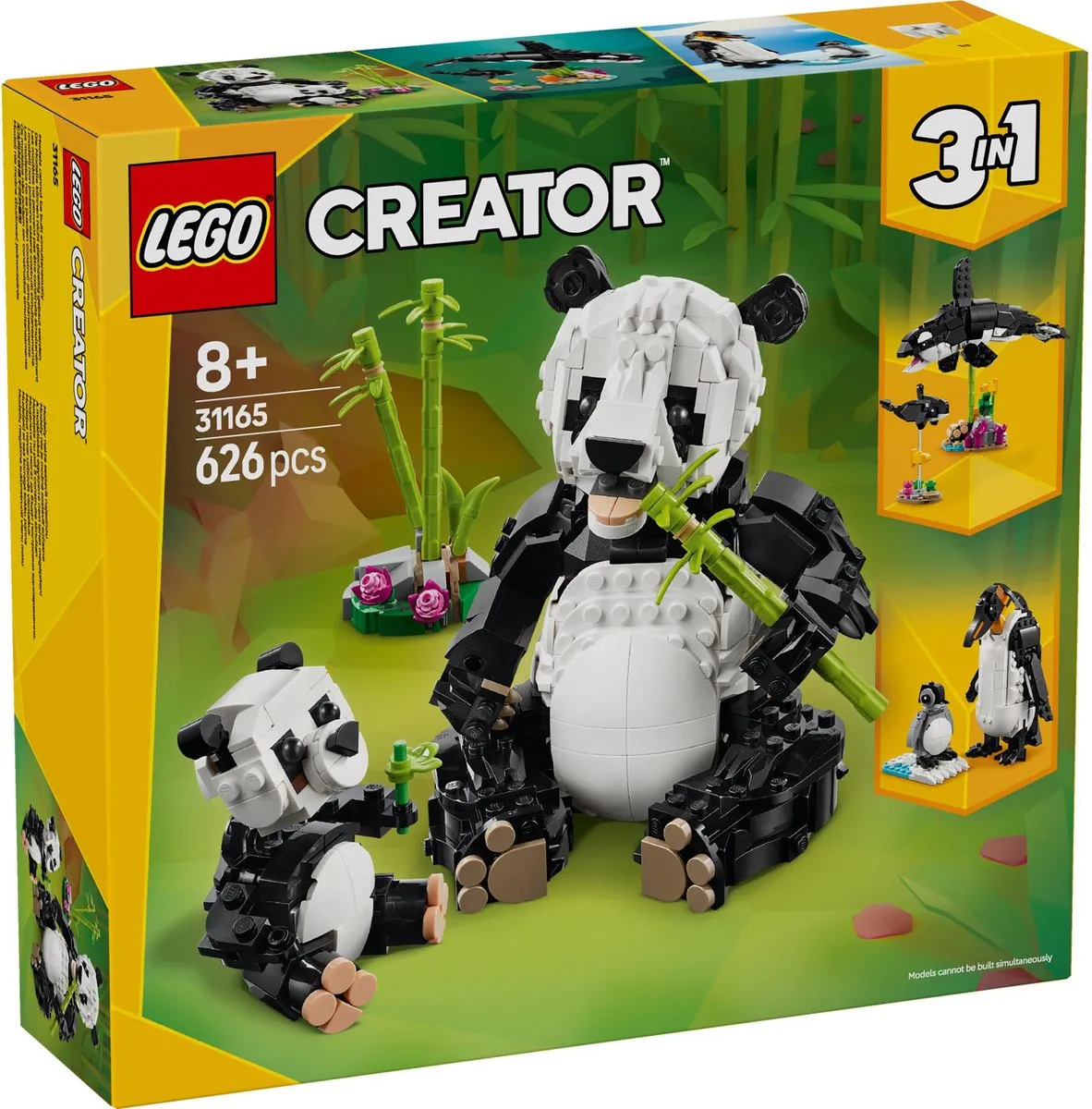 LEGO Creator 3in1 Wilde Dieren Pandafamilie 31165 - 626 Stukken