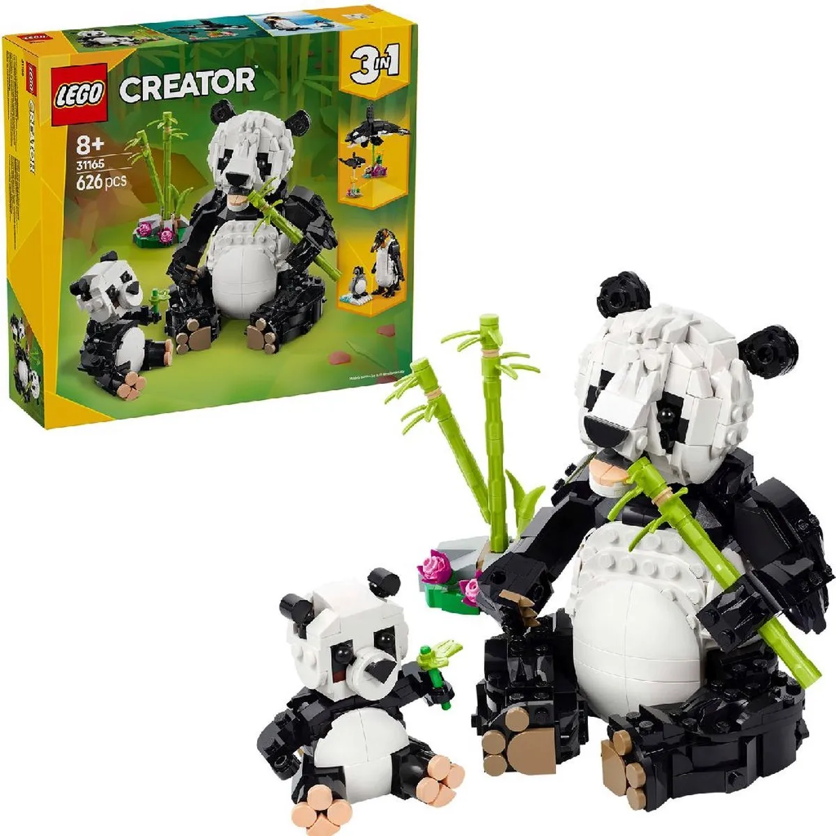 LEGO Creator 3in1 Wilde Dieren Pandafamilie 31165 - 626 Stukken
