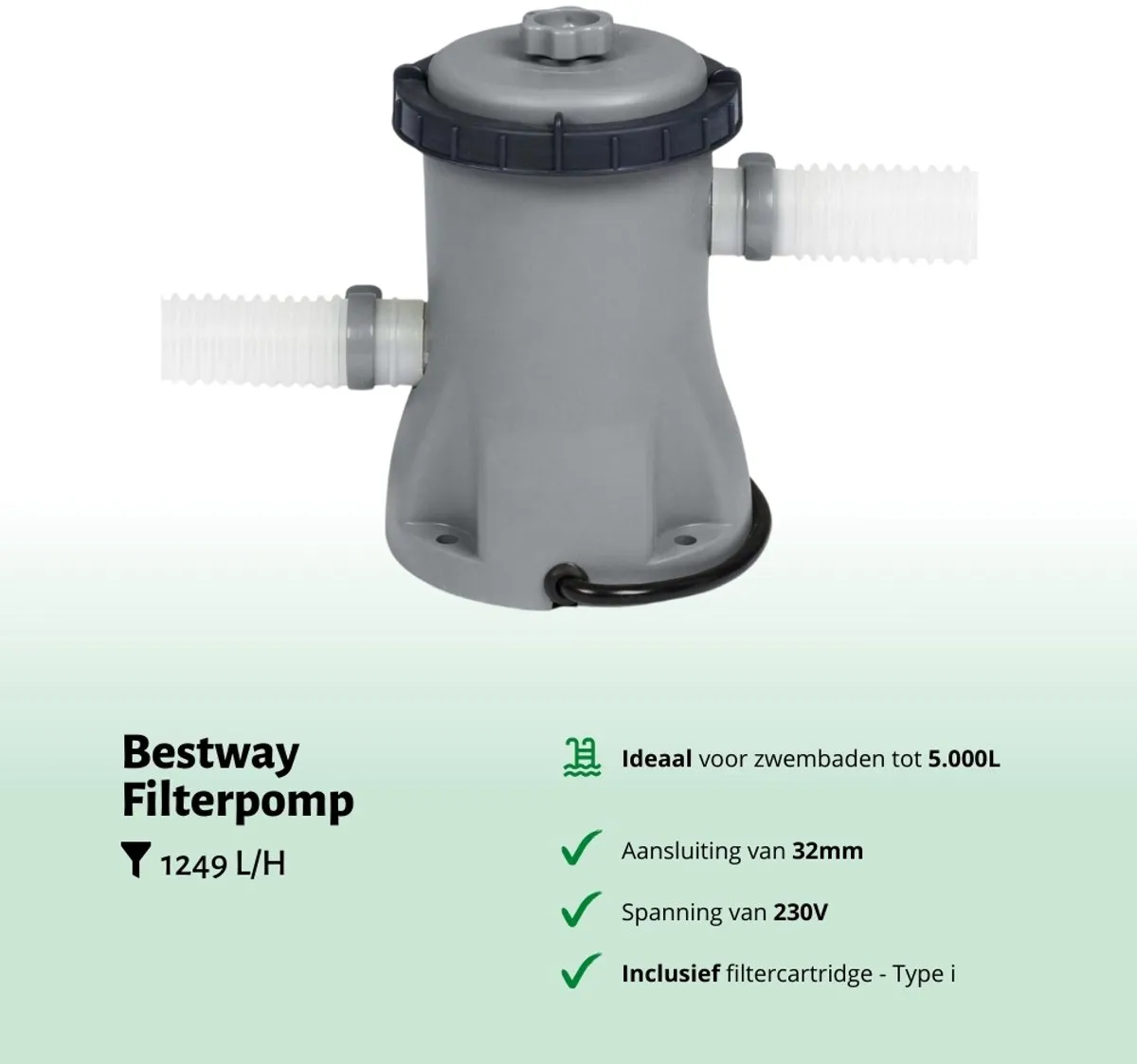 Bestway Cartridge Filterpomp 58381 - 1.249 L/u