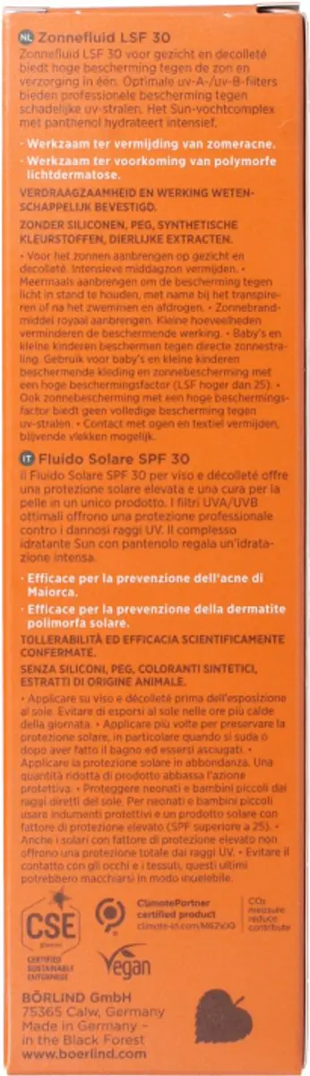 Annemarie Börlind Face Sun Fluid SPF30 75ml
