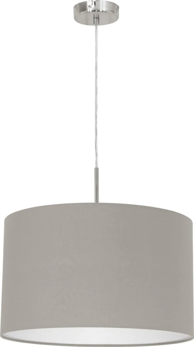 Eglo Pasteri Hanglamp 1 Licht Ø380mm Nikkel-Mat Taupe