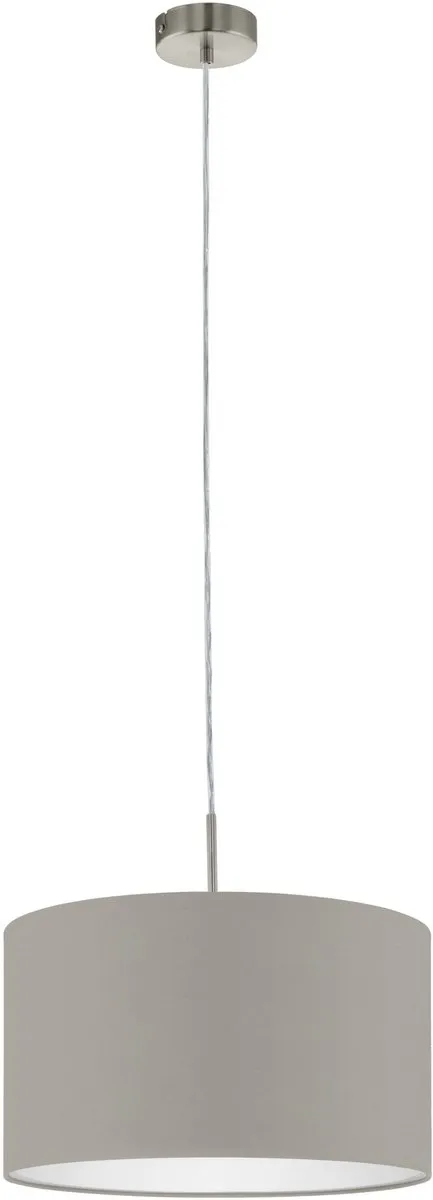 Eglo Pasteri Hanglamp 1 Licht Ø380mm Nikkel-Mat Taupe