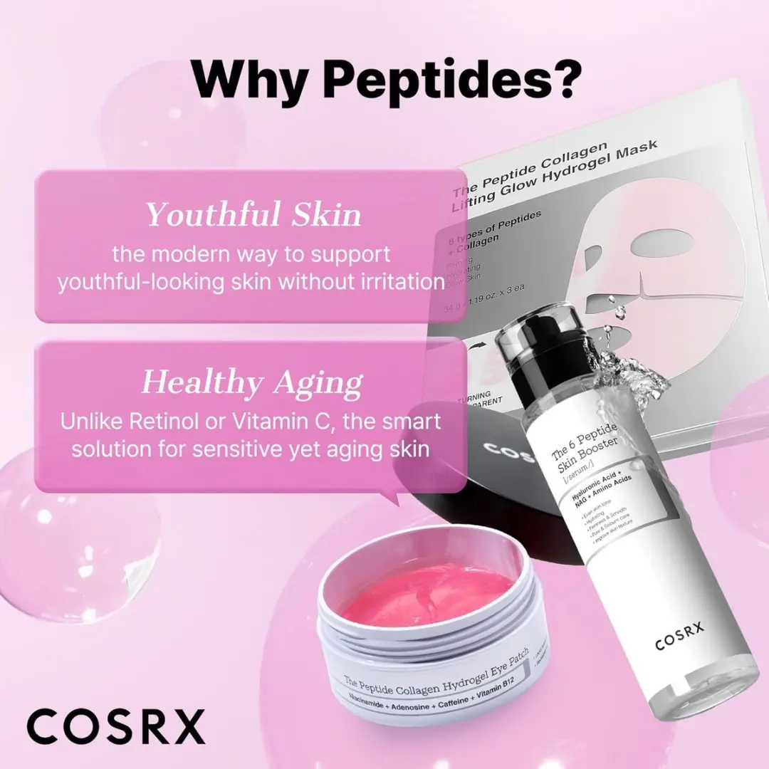 Cosrx The Peptide Collagen Lifting Glow Hydrogel Mask - 3 Stuks - afbeelding 6 van 6