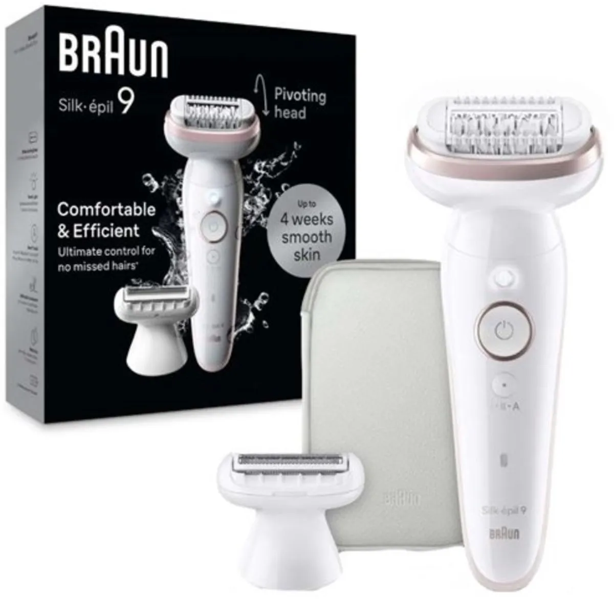 Braun Silk-épil 9 9-030 Epilator - Wit/Roz - afbeelding 6 van 6