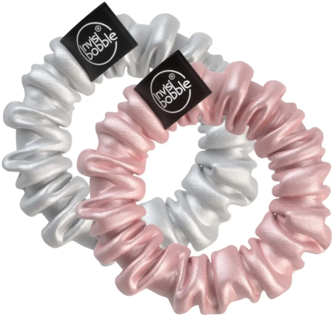 Invisibobble Scrunchie Slim Hair Ring Bella Chrome - 2 Stuks
