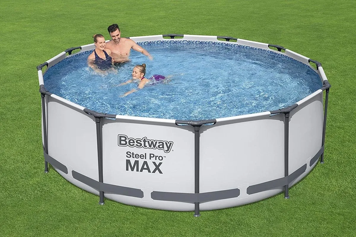 Bestway Steel Pro MAX Opzetzwembad 427x122cm - 15.232L - Grijs
