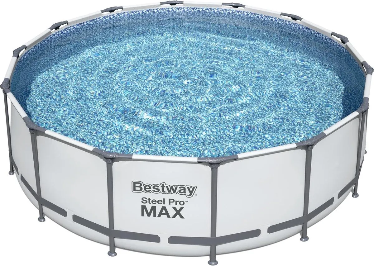 Bestway Steel Pro MAX Opzetzwembad 427x122cm - 15.232L - Grijs