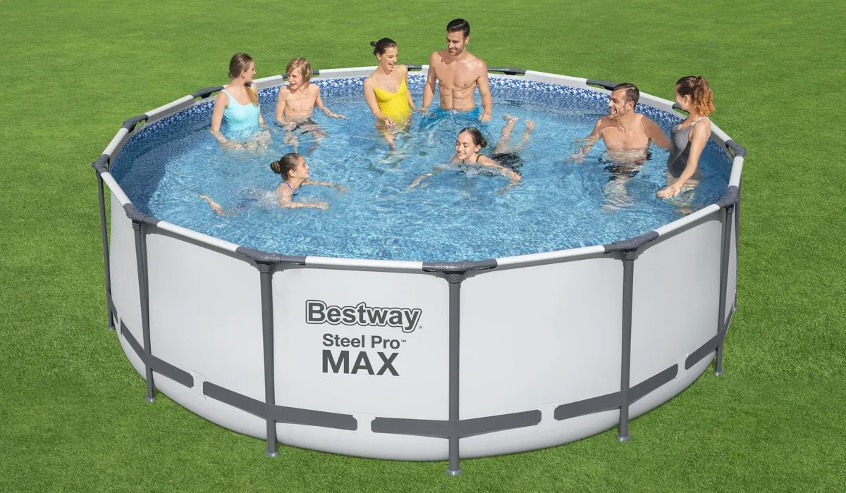 Bestway Steel Pro MAX Opzetzwembad 427x122cm - 15.232L - Grijs
