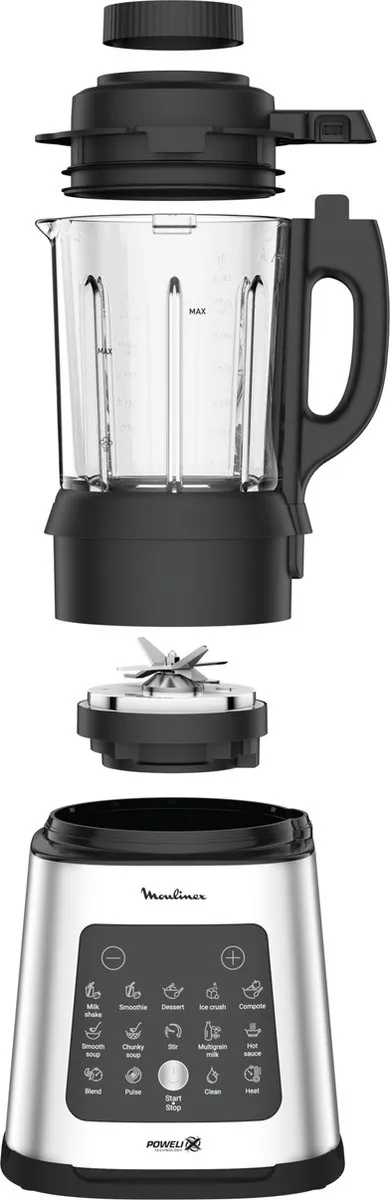 Moulinex LM835D10 Blender 1400W - 1,75L - 6 Snelheden - Zwart