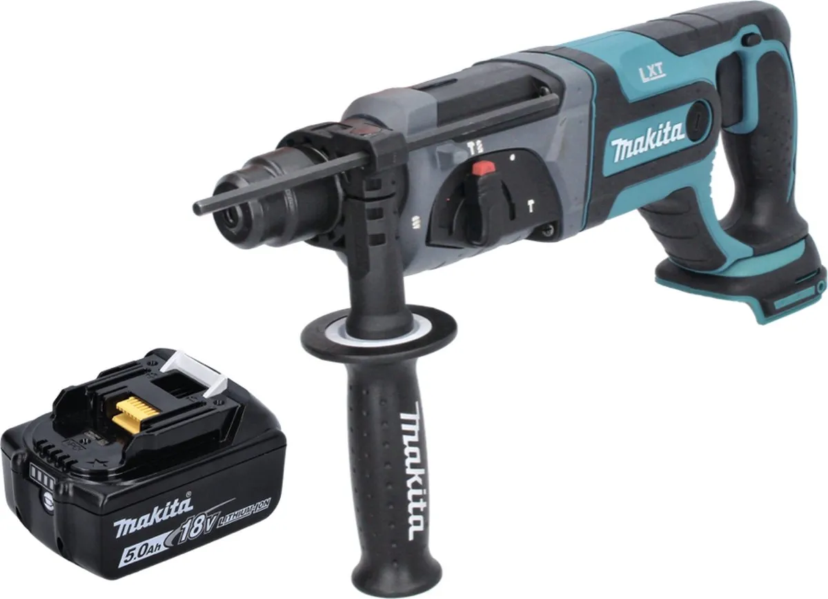 Makita DHR241T1 Boormachine 18V SDS-plus - 2.0J - 5.0Ah - afbeelding 4 van 5