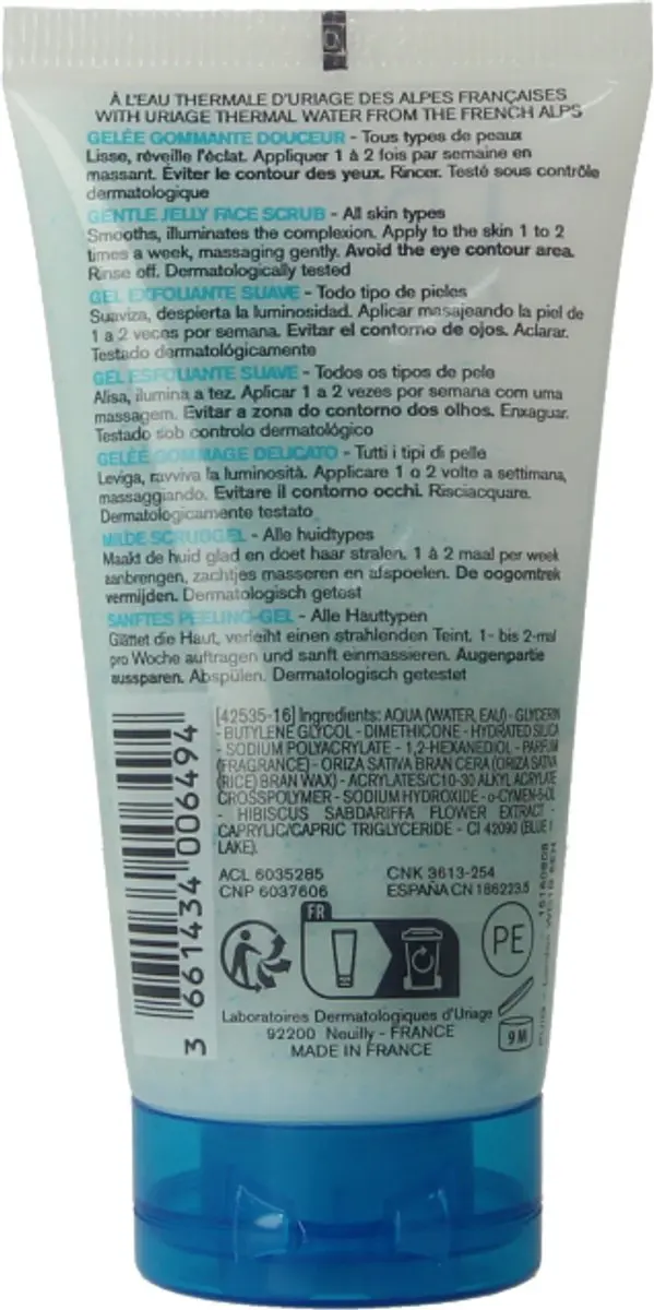 Uriage Peeling Hygiëne Gelée Gommante Douceur 50ml