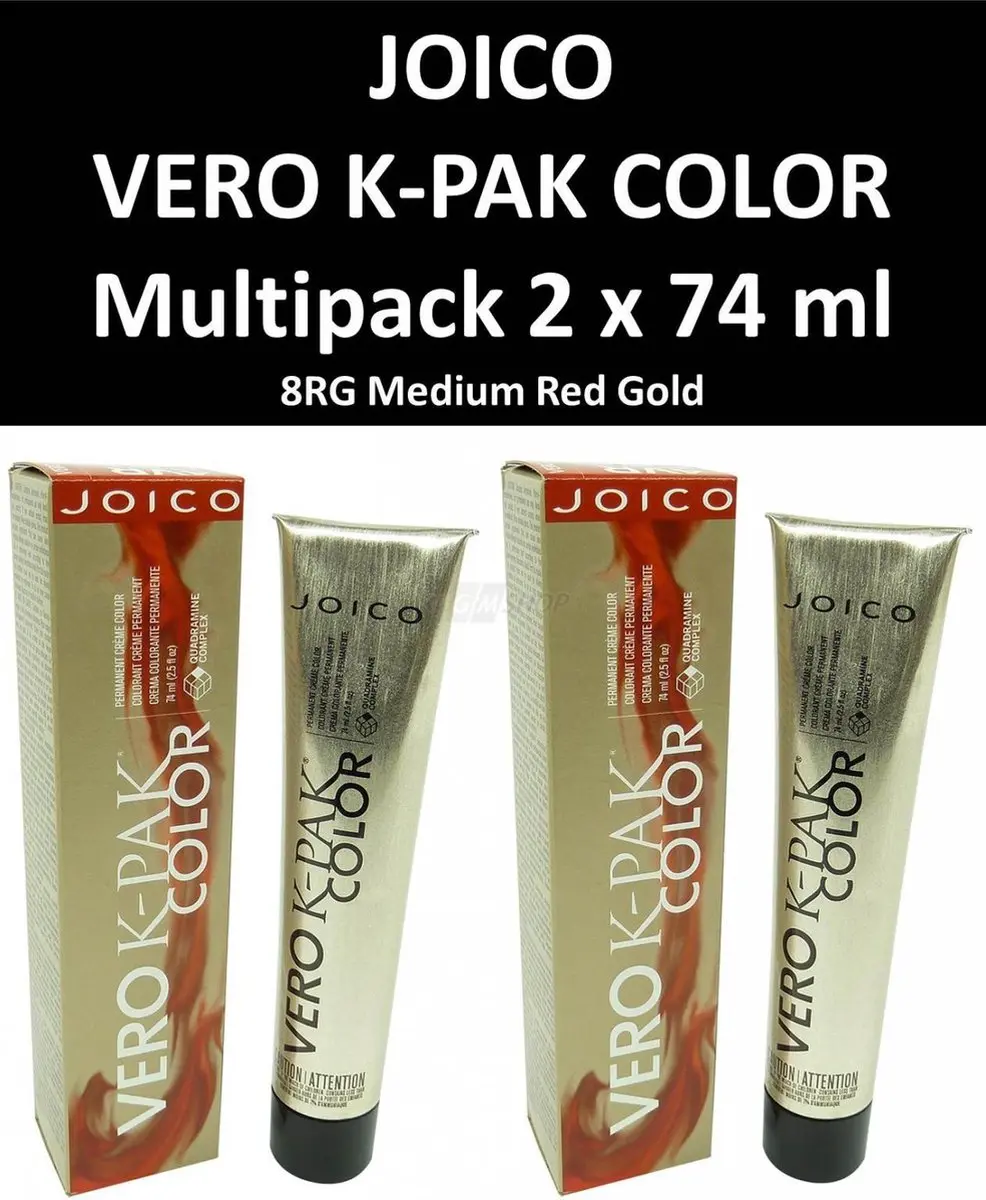 Joico Vero K-PAK Color 8RG Medium Red Gold - 2x74ml