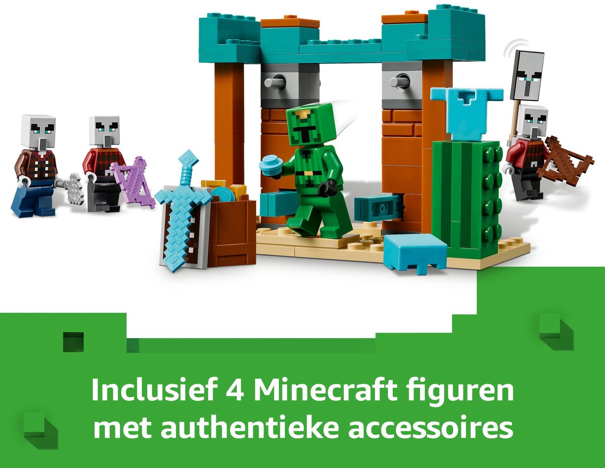 LEGO Minecraft De Illagers in de woestijn gamingset voor kinderen - 21267